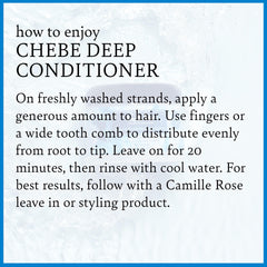 Camille Rose Chebe powder ingredient visual hints at strengthening blend for hair.