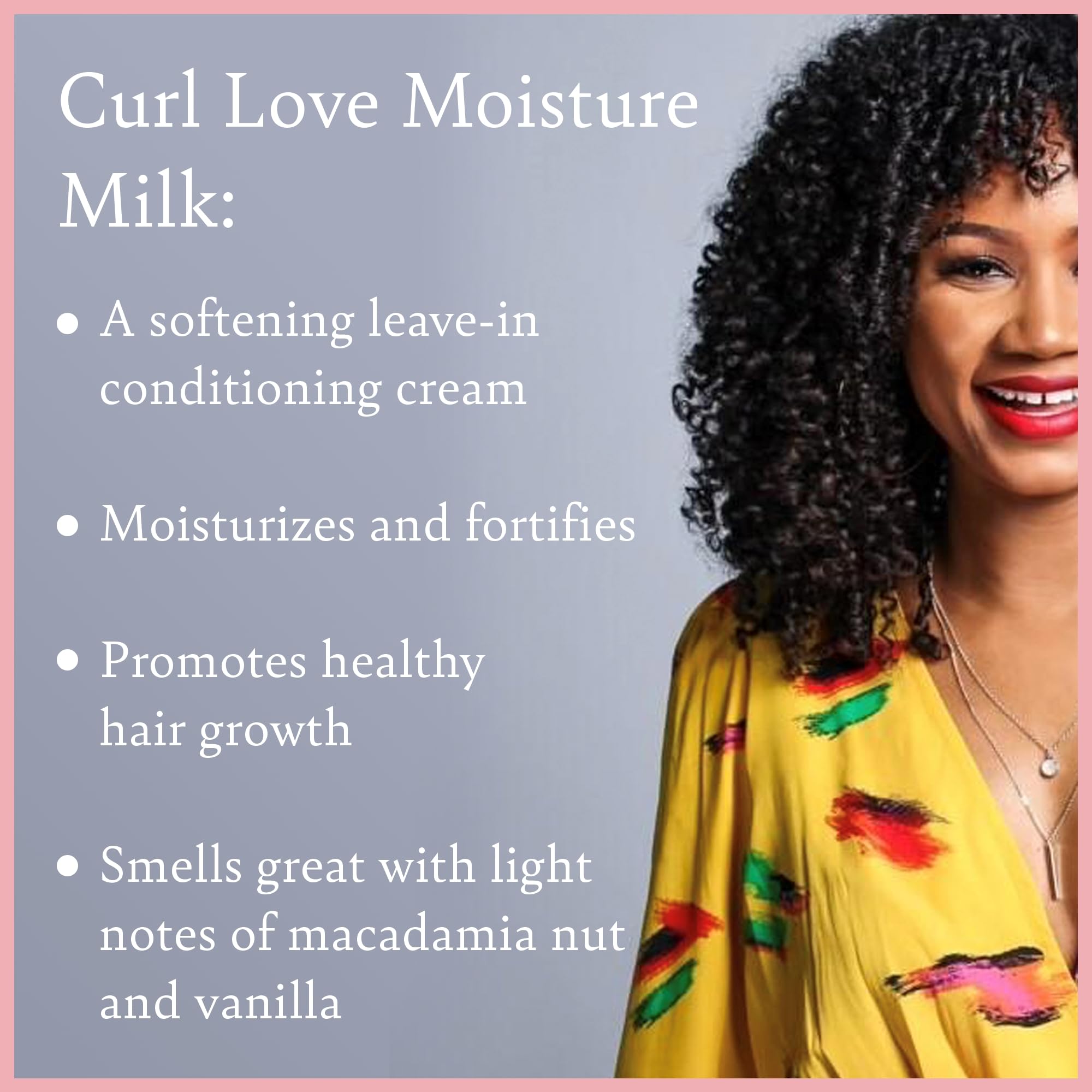 Camille Rose Curl Love Moisture Milk application cream glides onto hair for smooth styling
