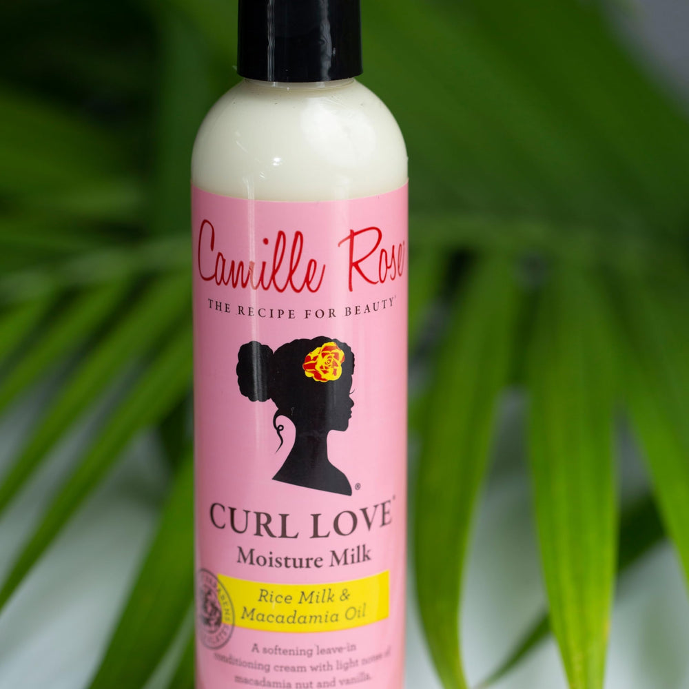 Camille Rose Curl Love Moisture Milk applied to wet hair for even moisture and detangling