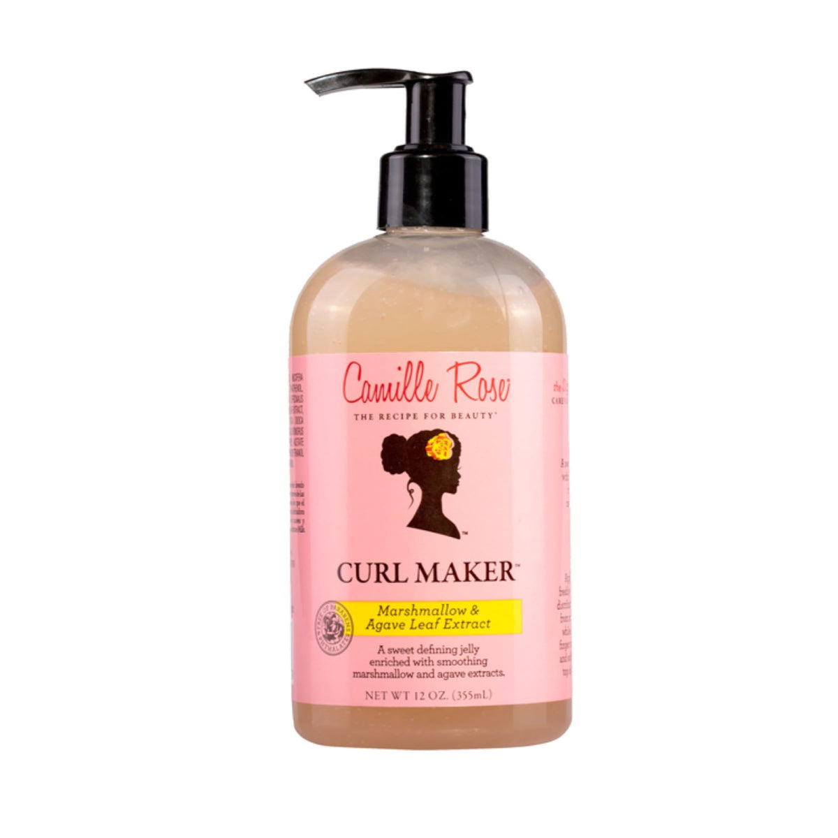 Camille Rose Curl Maker bottle pour highlights definition potential for curls