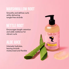 Camille Rose Curl Maker damp hair application demonstrates even application on wet hair