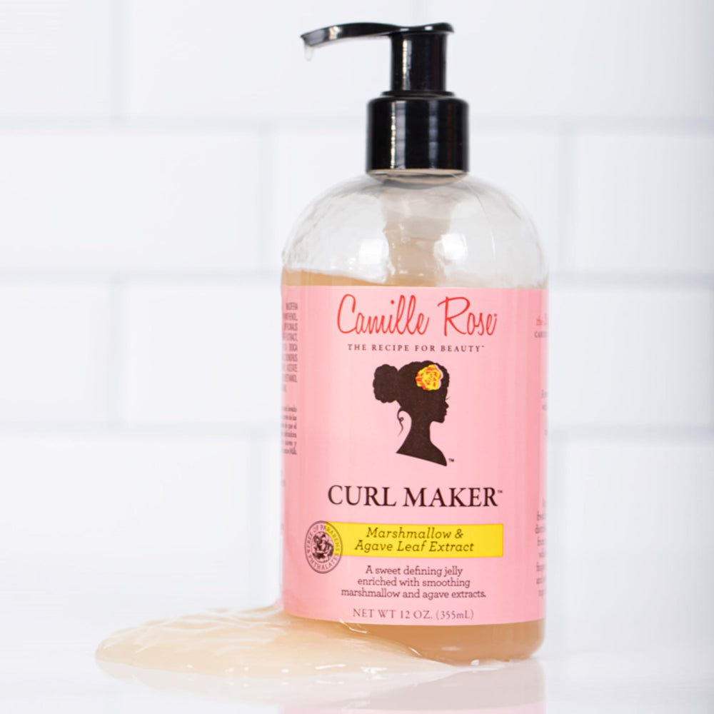 Camille Rose Curl Maker nettle-root moisture highlights nourishing properties while styling