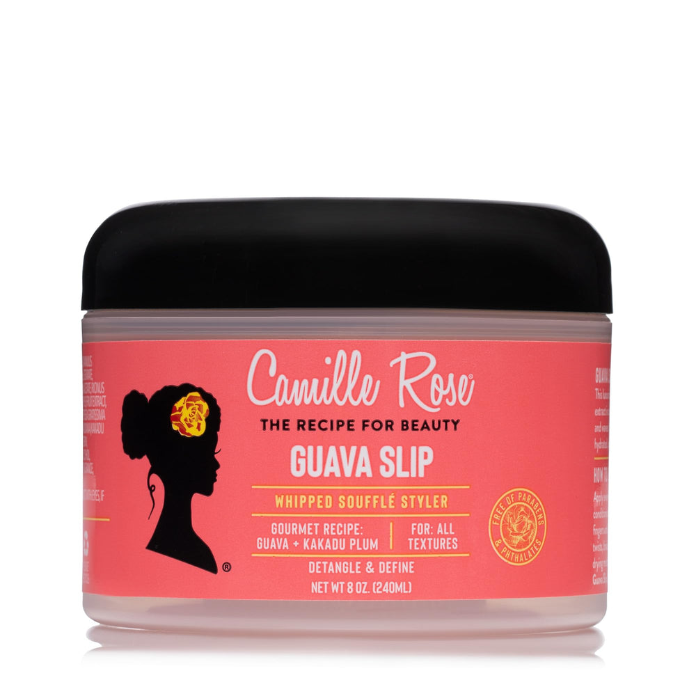 Camille Rose Guava Whipped detangle action delivers smooth, tangle-free hair.