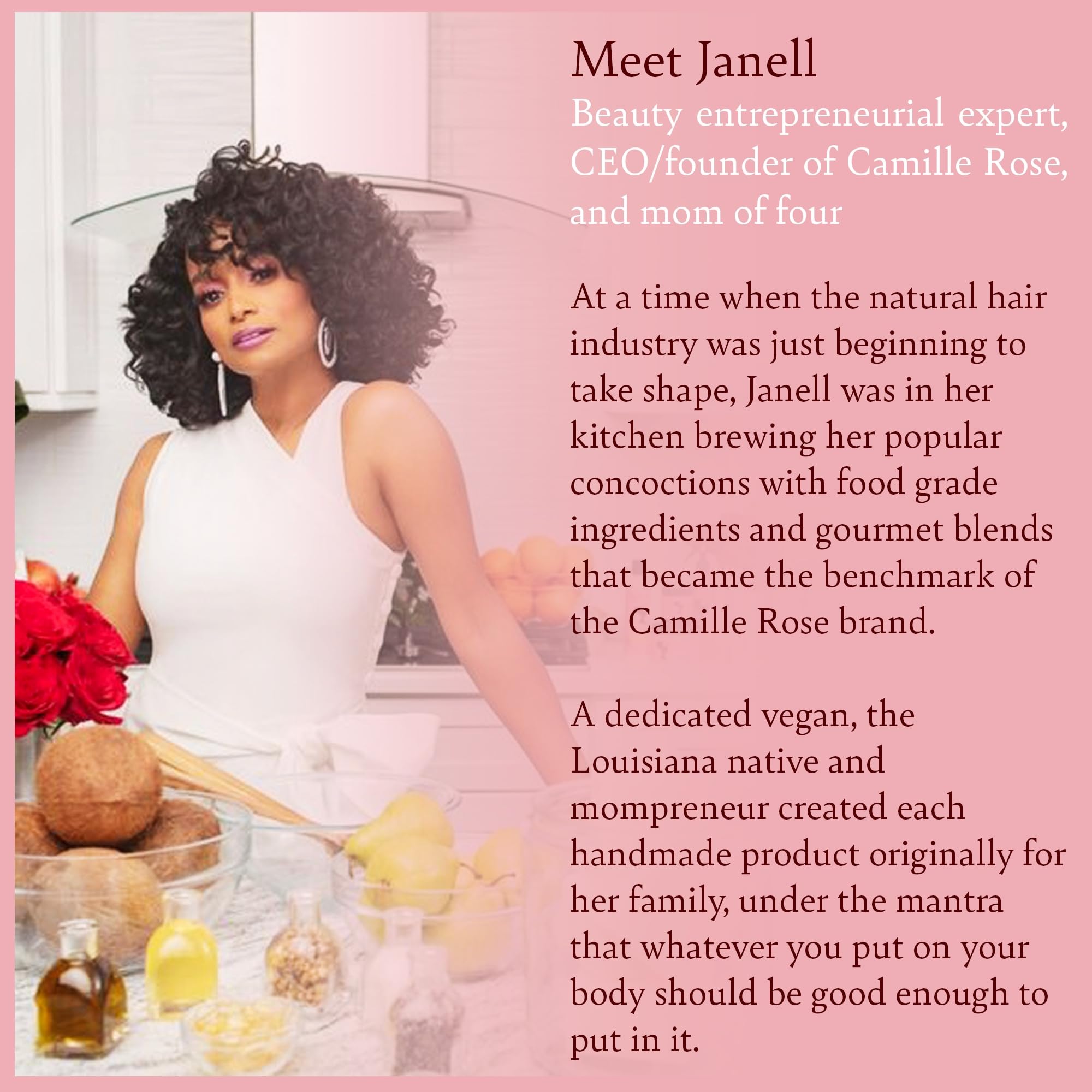 9 oz Camille Rose Herbal Tea Leave-In Hair Oil ready for daily care.