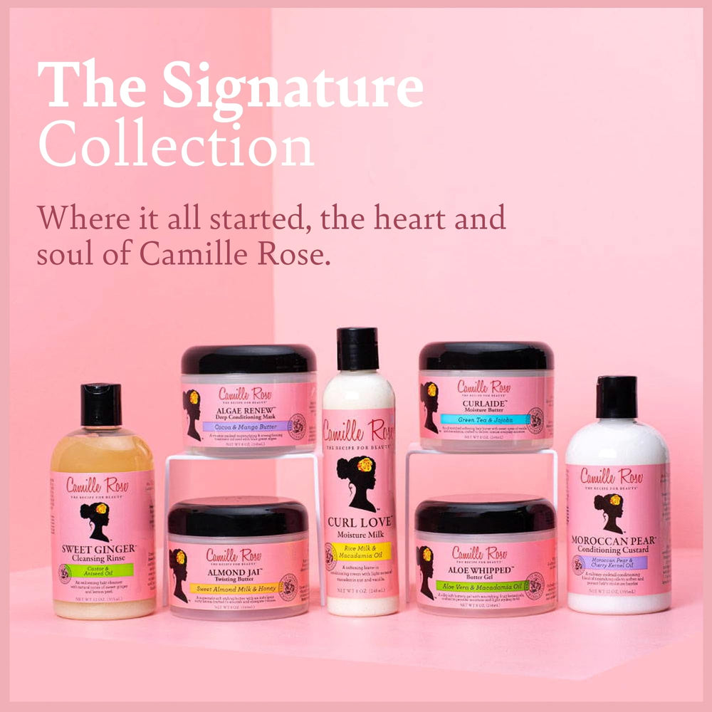 Camille Rose Jansyn's Moisture Max applied to wet hair aids detangling