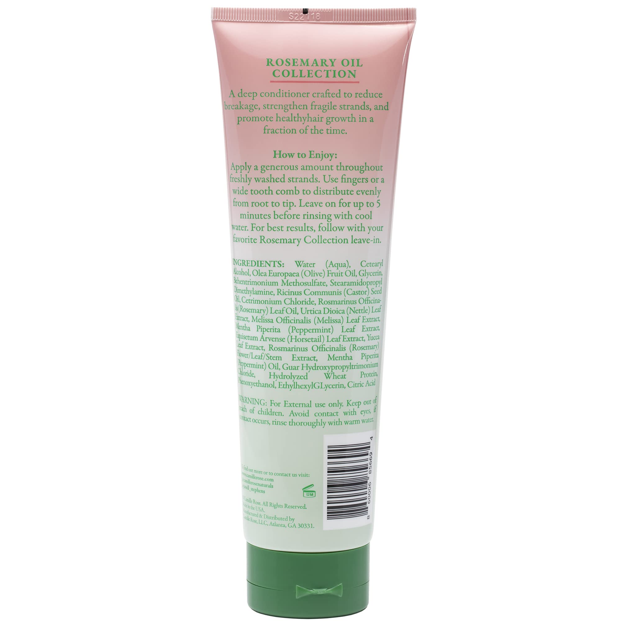 Camille Rose Rosemary Oil rinse-water image suggests a refreshing cool finish