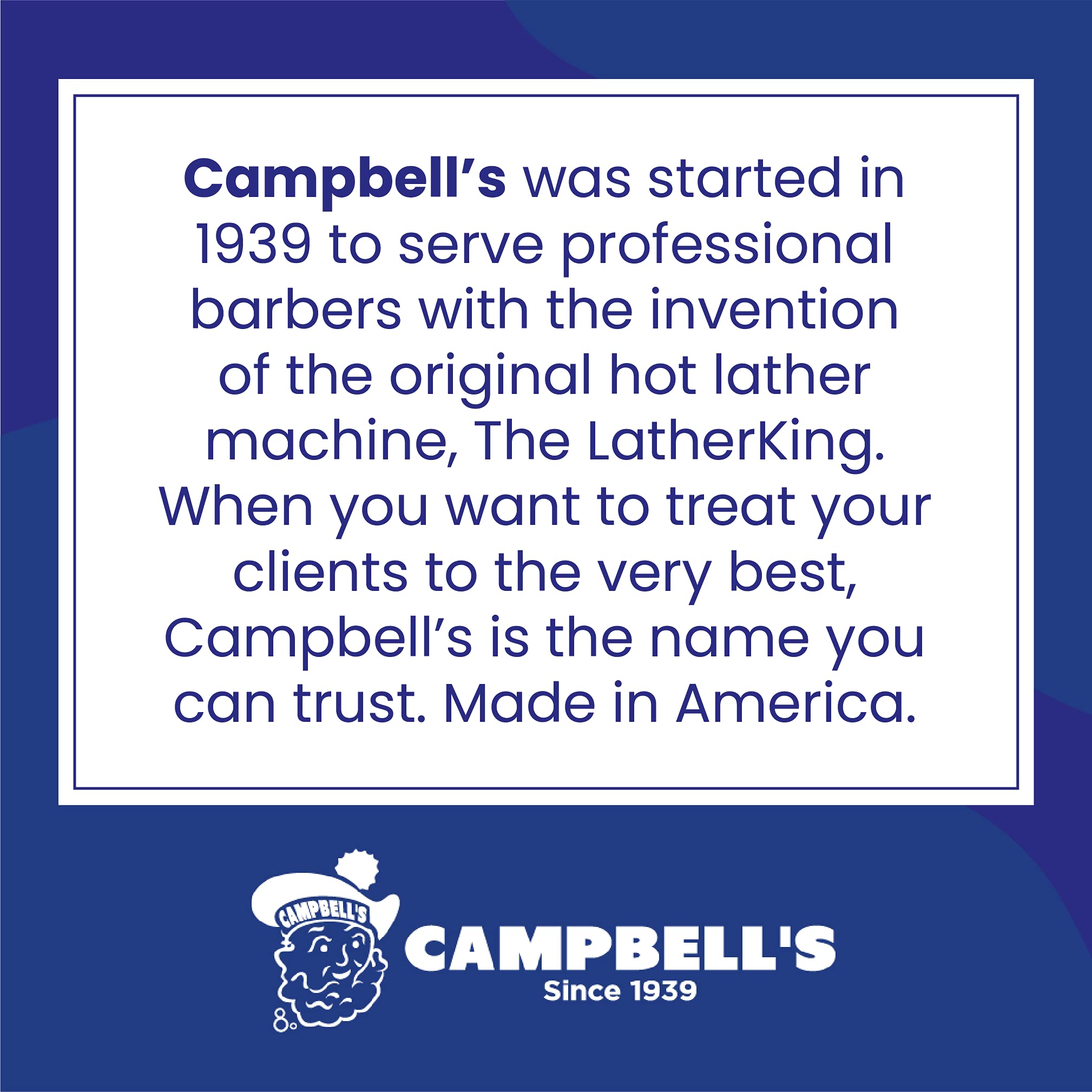 8-ounce Campbell’s bottle demonstrating up to 2 gallons of lather for shop use.
