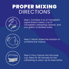 Campbell's Liquid Shave Cream with LatherKing PCS model for consistent professional shaves.