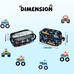 CAMTOP kids toiletry bag side pocket view shows easy-access storage