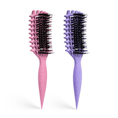 Candybrush curl-bristle layout for smooth detangling and curl definition