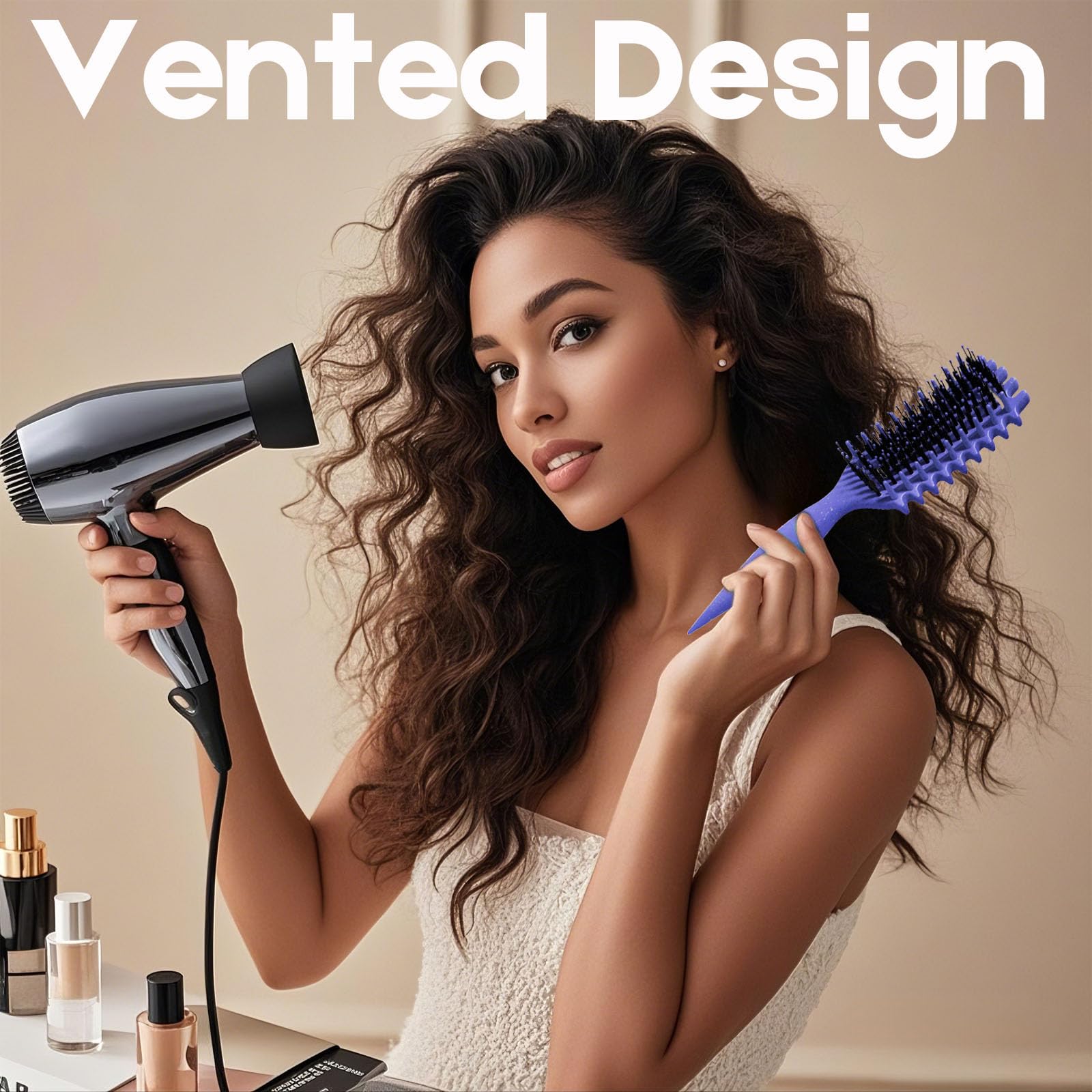 Candybrush performs well on wet and dry hair for quick refresh