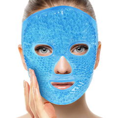 Candyfouse ice pack face mask blue on eyes for cooling relief