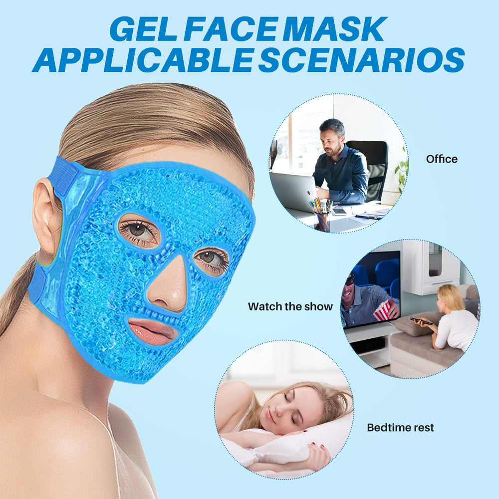Candyfouse ice pack face mask breathable plush backing closeup