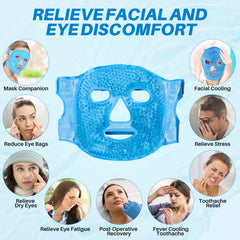 Candyfouse ice pack face mask freezer-ready cold therapy
