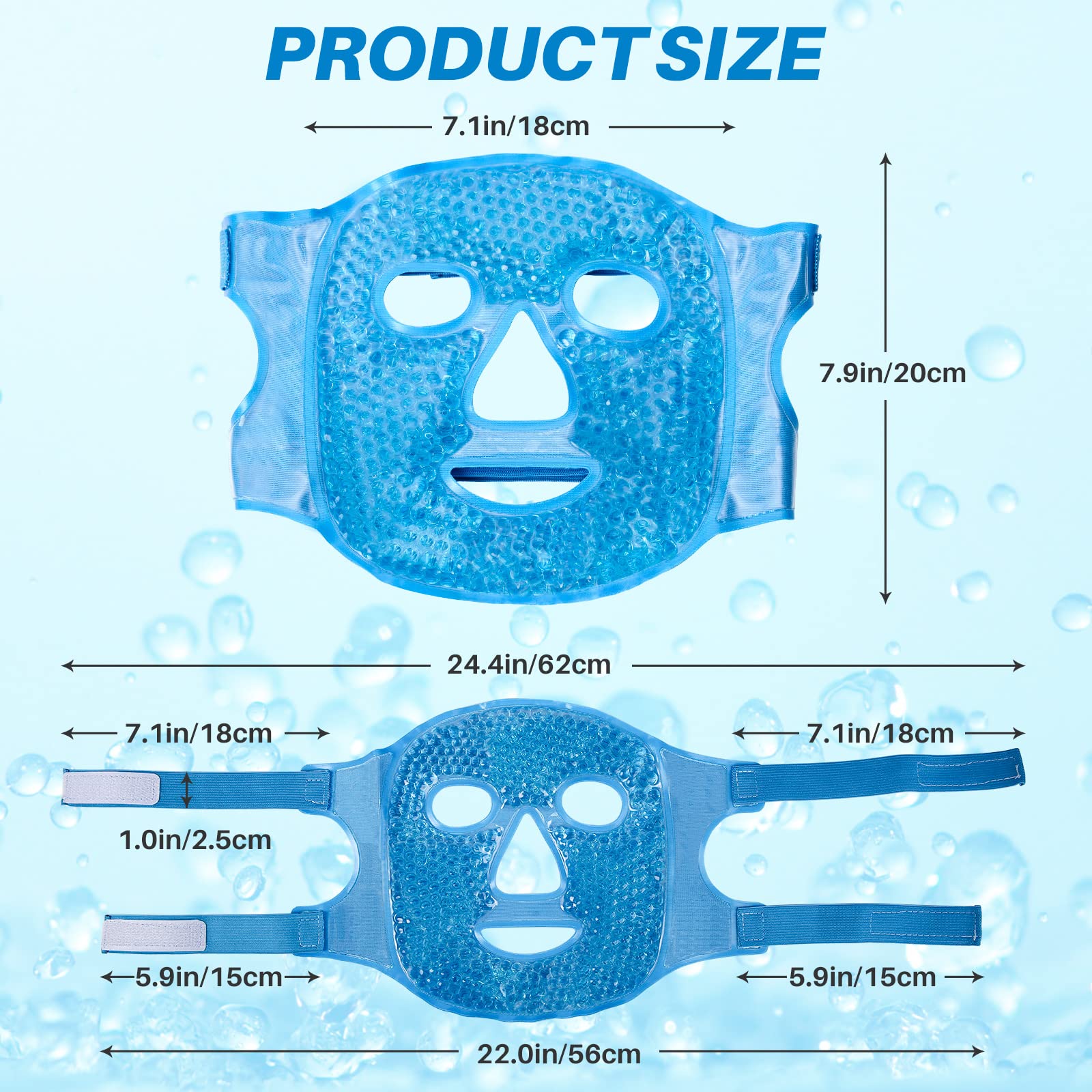 Candyfouse ice pack face mask safe reusable materials