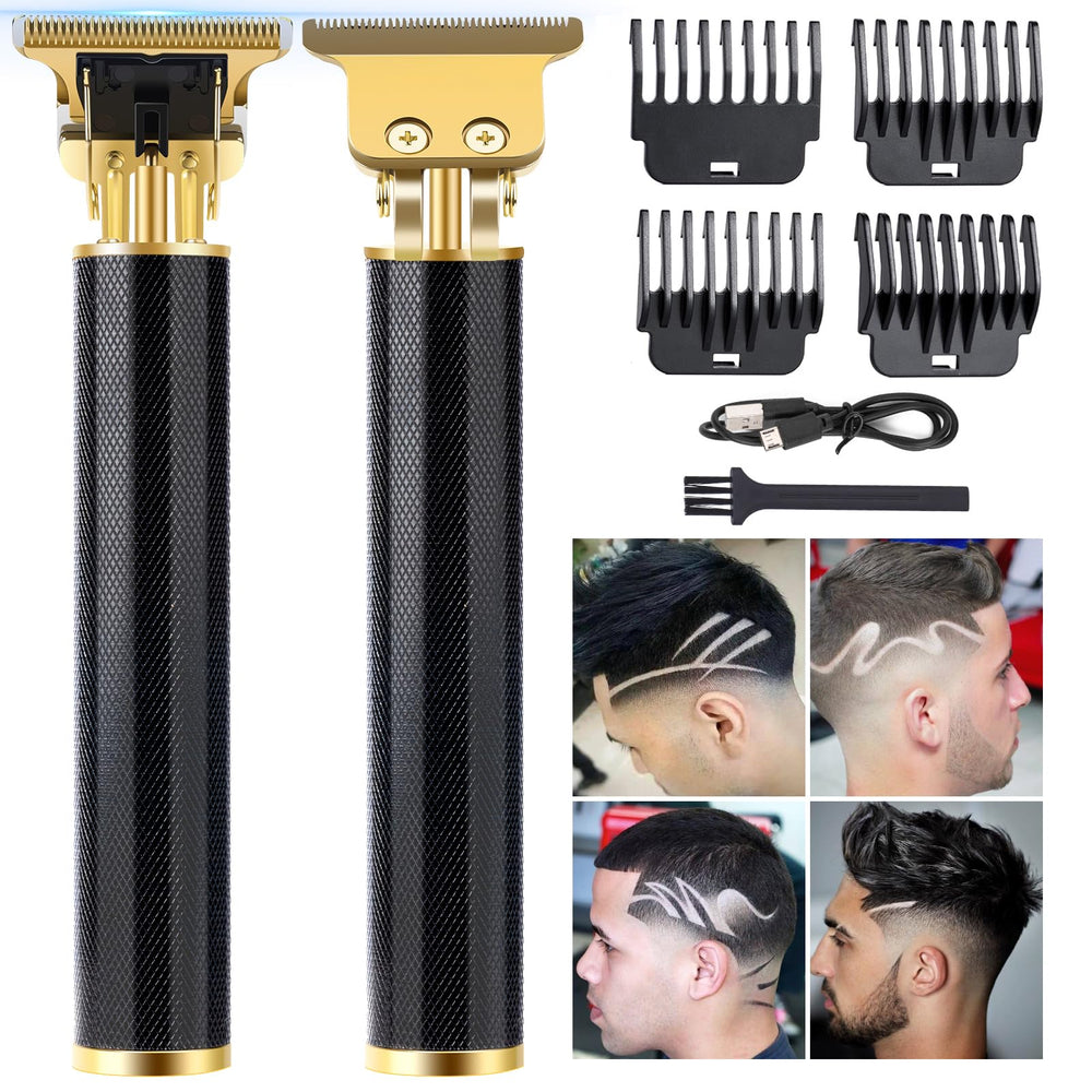 Candyfouse professional beard trimmer front view showing precise zero-gap cutting for clean lines.