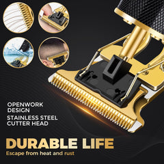 Candyfouse zero-gap blade minimizes tugging for a clean, salon-like finish.