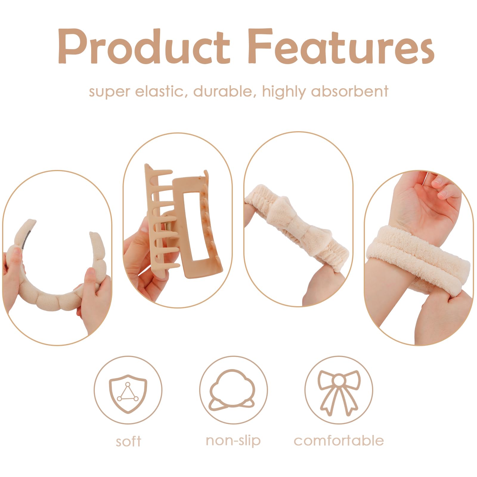Canitor coral fleece material headbands offer soft touch and reliable absorbency
