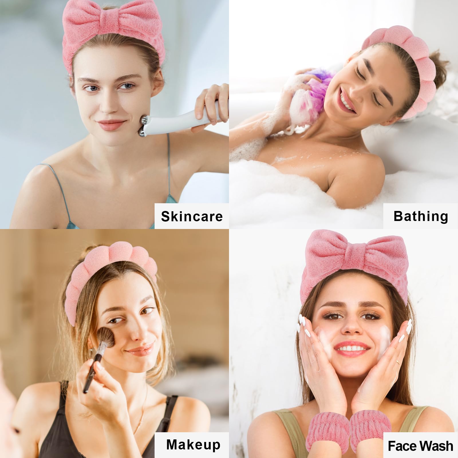 Canitor adjustable spa headband fits most with non-slip comfort