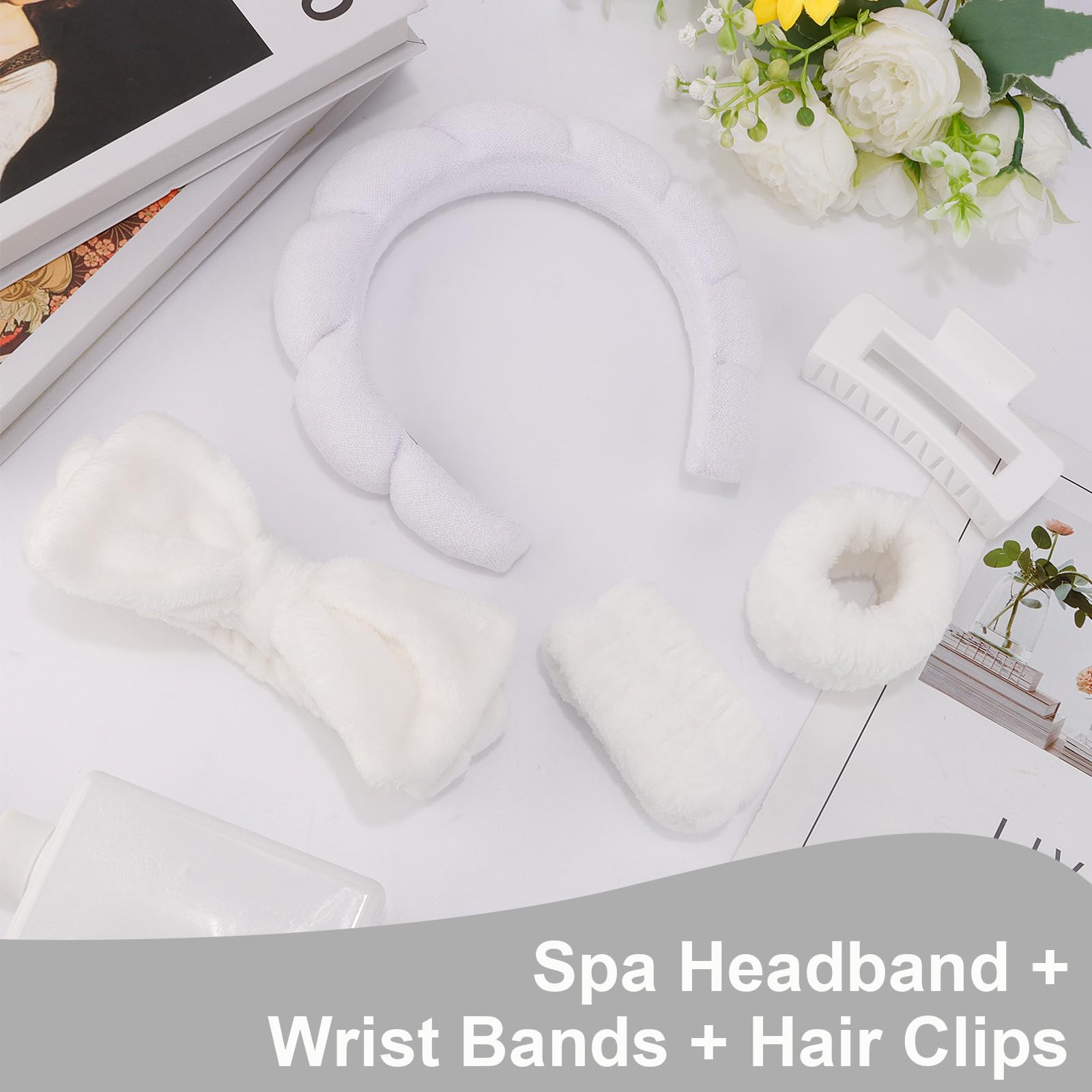 Canitor hair clip set helps secure hair during cleansing or masking.