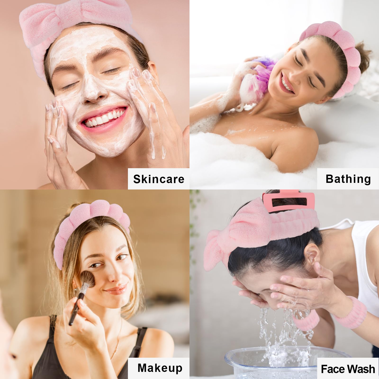Canitor terry cloth headband absorbs moisture for skincare