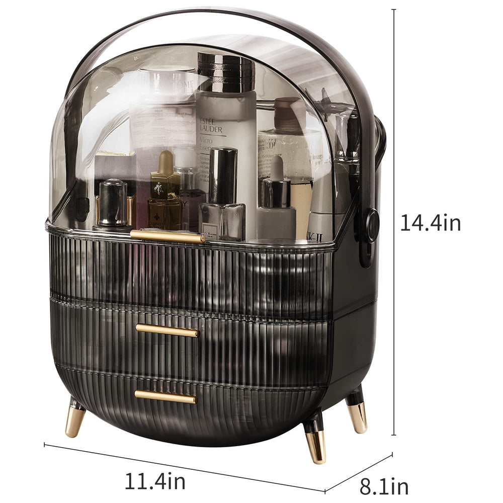 CANITORON skincare storage with nonslip feet staying stable on a wet counter