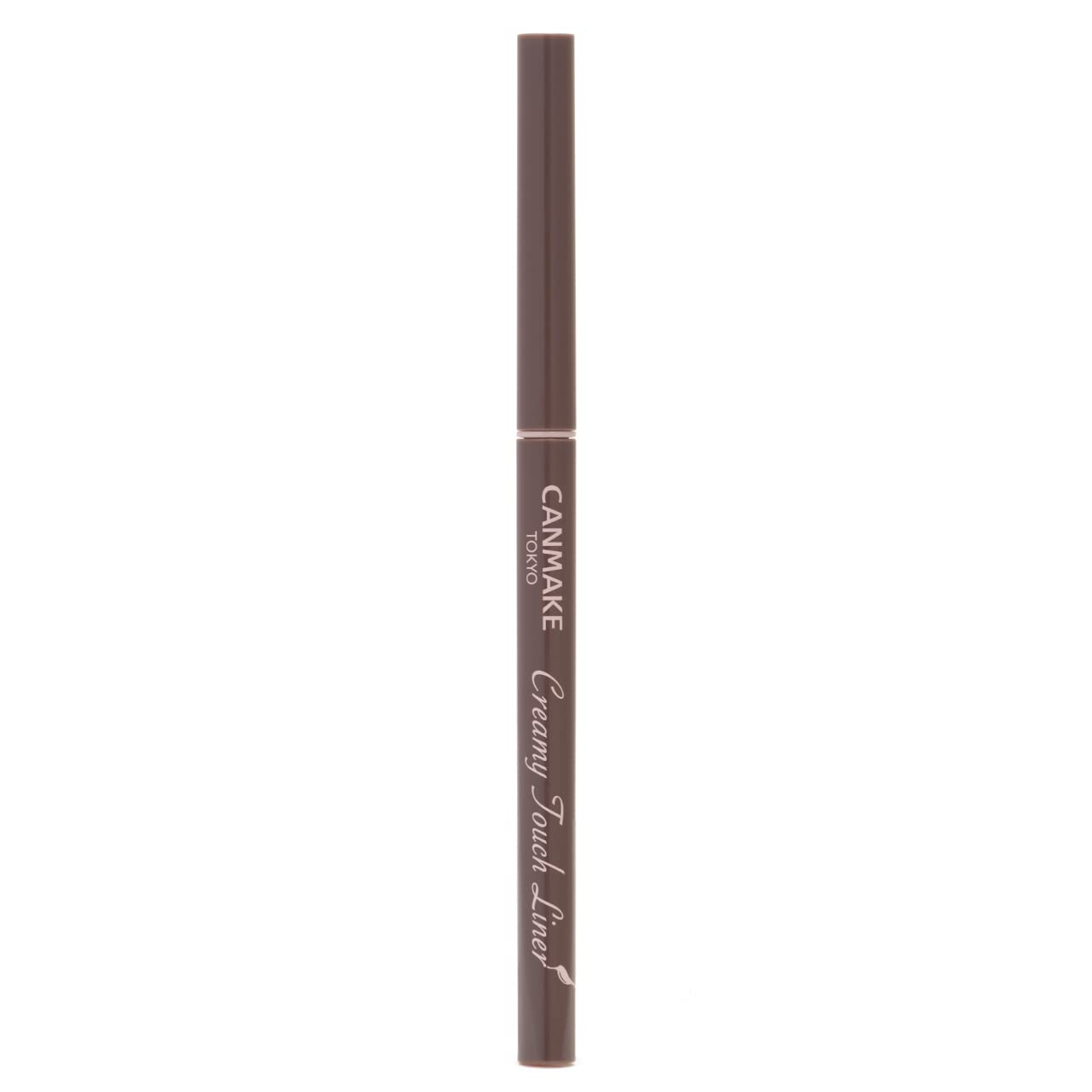 CANMAKE Creamy Touch Liner cap close-up in Cloudy Gray for precise control.