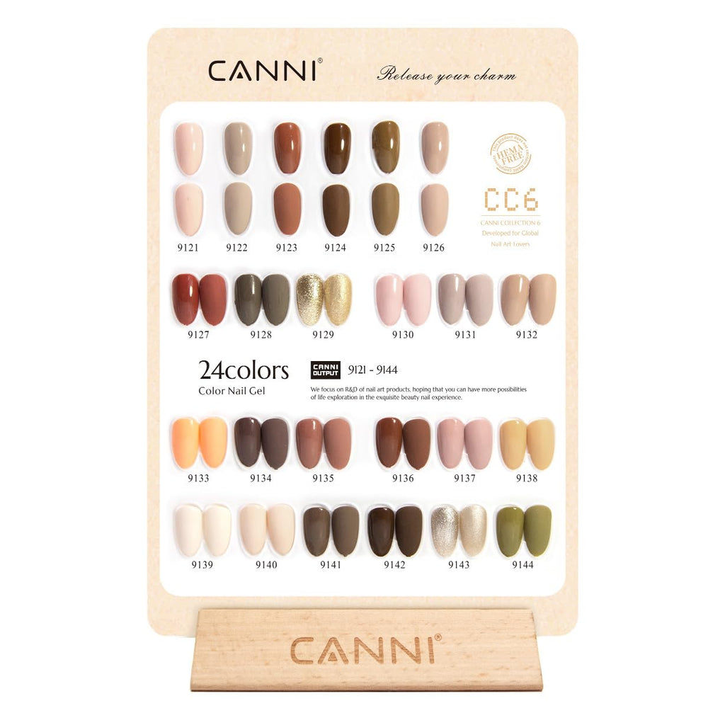 CANNI nude brown palette showcases versatile shades for natural manicures.