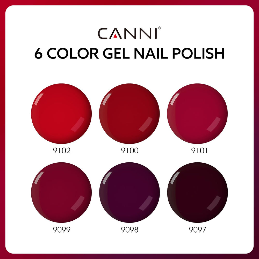 CANNI six-color swatches display rich pigments for quick color selection before application.