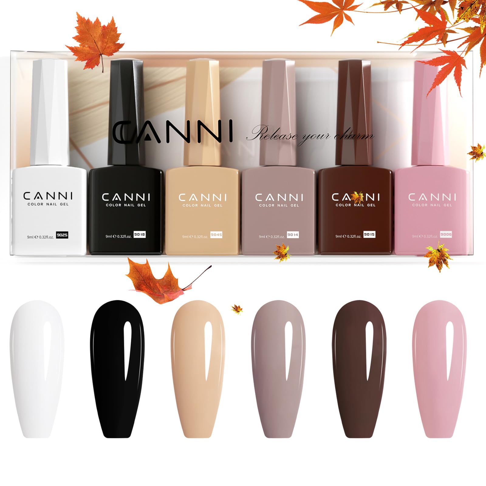 CANNI LED manicure setup with gel polish kit