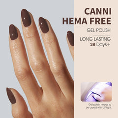 CANNI nude gel polish swatch for natural look