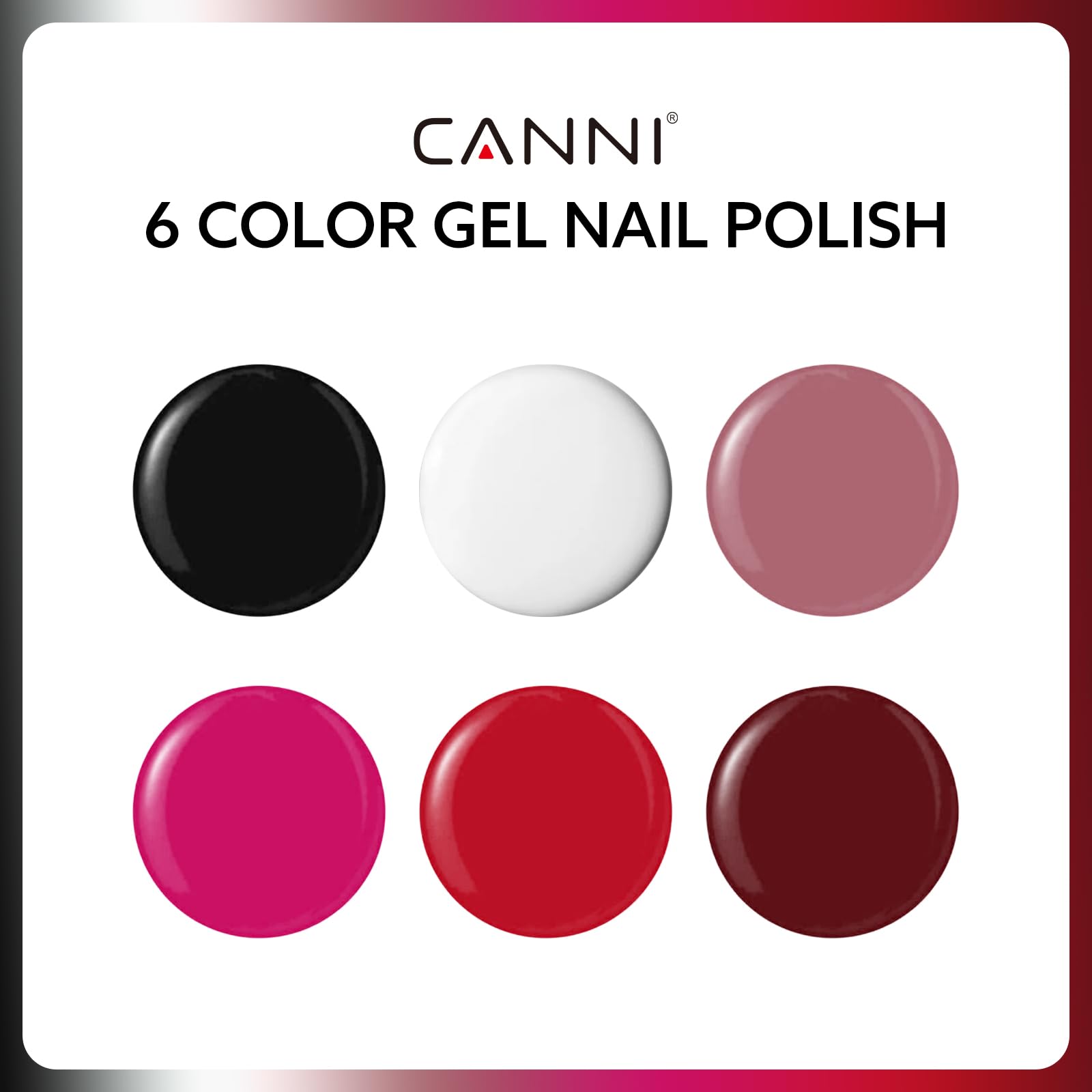 CANNI 9ml black bottle highlighting bold shade for quick, dramatic nail looks and easy removal