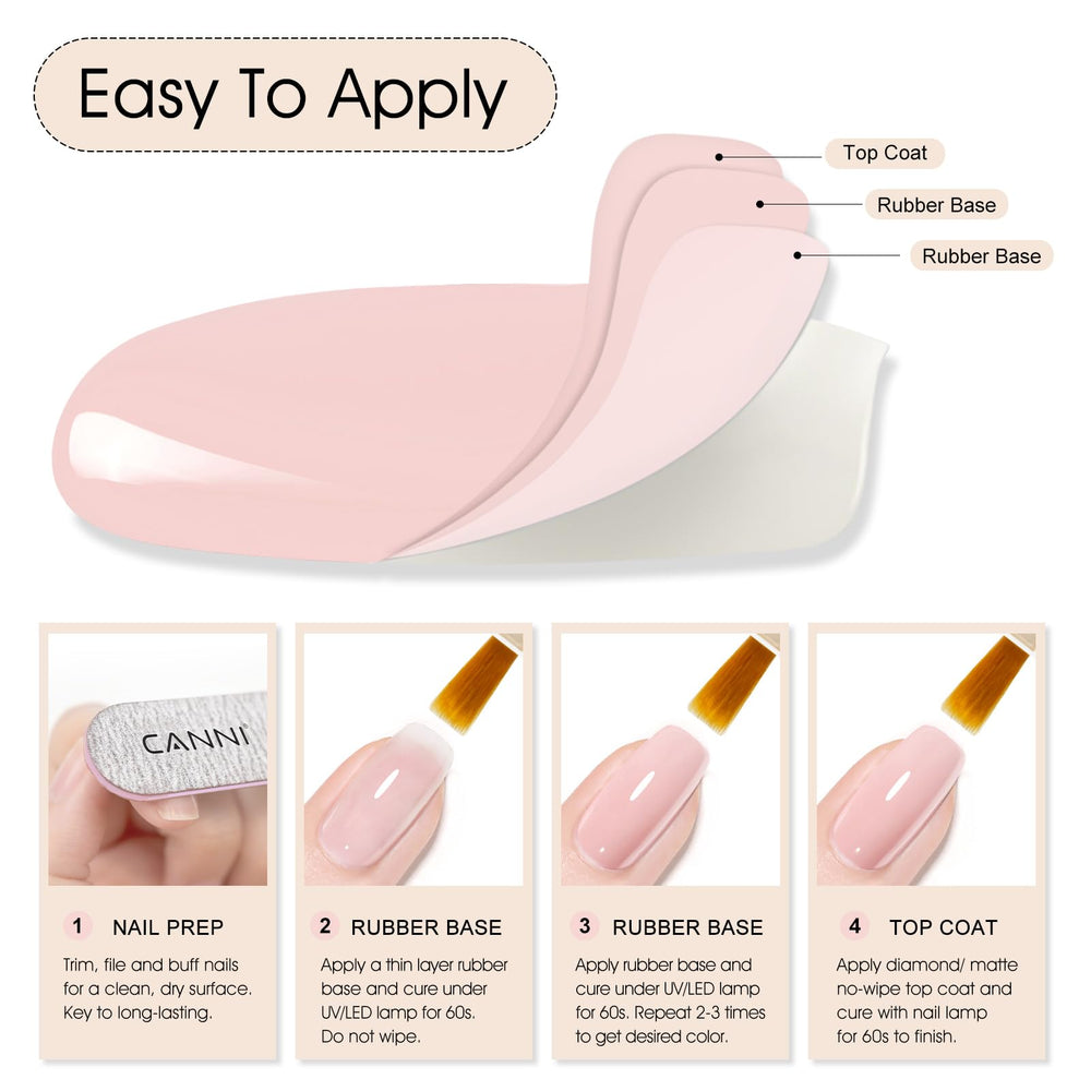CANNI Nude Base Gel packaging-9ml is compact for DIY or pro use.