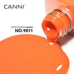 CANNI bright orange gel pigment demonstrates vibrant coverage with fewer coats.