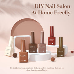 CANNI beige gel bottle for a natural nude look with long wear.
