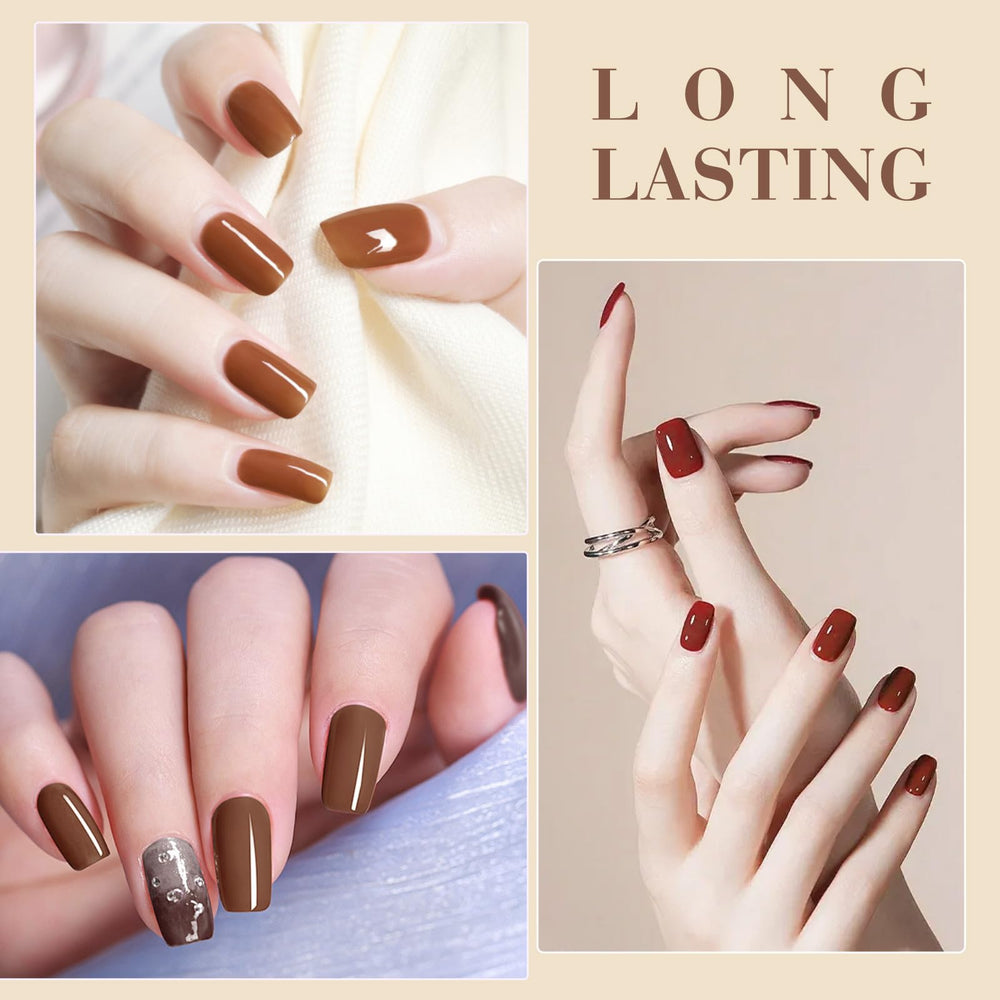 CANNI chestnut gel bottle for a warm, durable manicure.