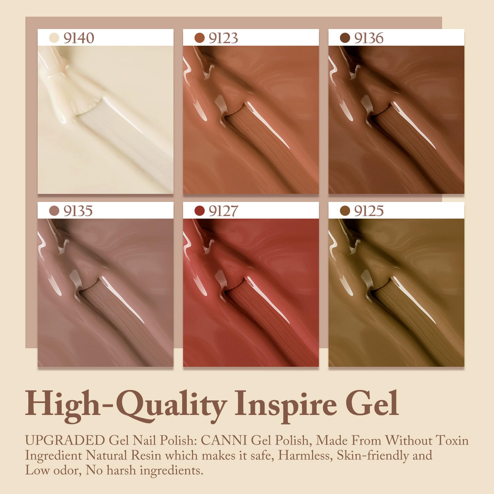 CANNI taupe gel bottle for versatile nude manicure options.