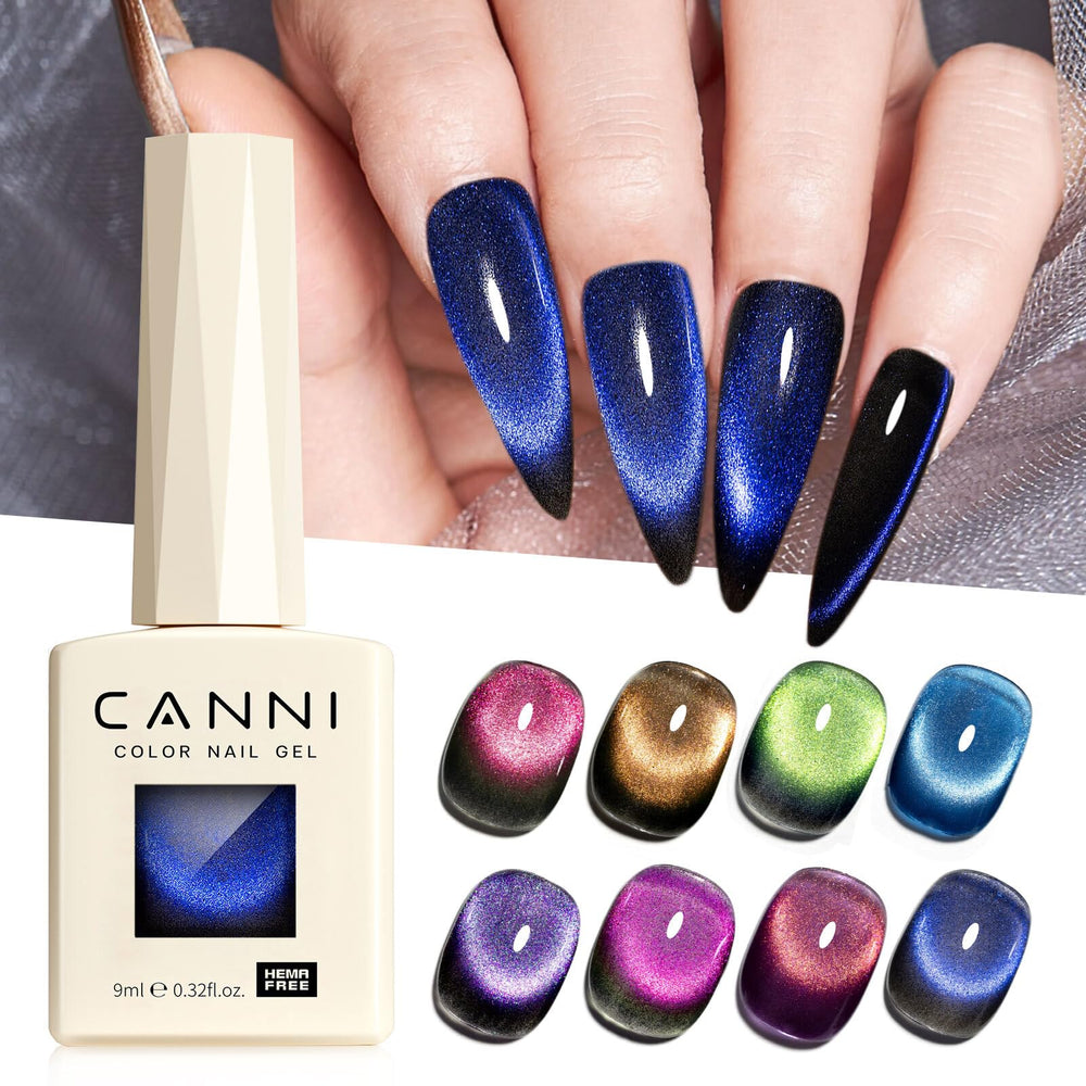 CANNI cat-eye purple 9ml polish with dynamic magnet effect for chic nails