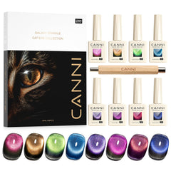 CANNI cat-eye red 9ml polish with magnetic shift for bold, long-wearing nails