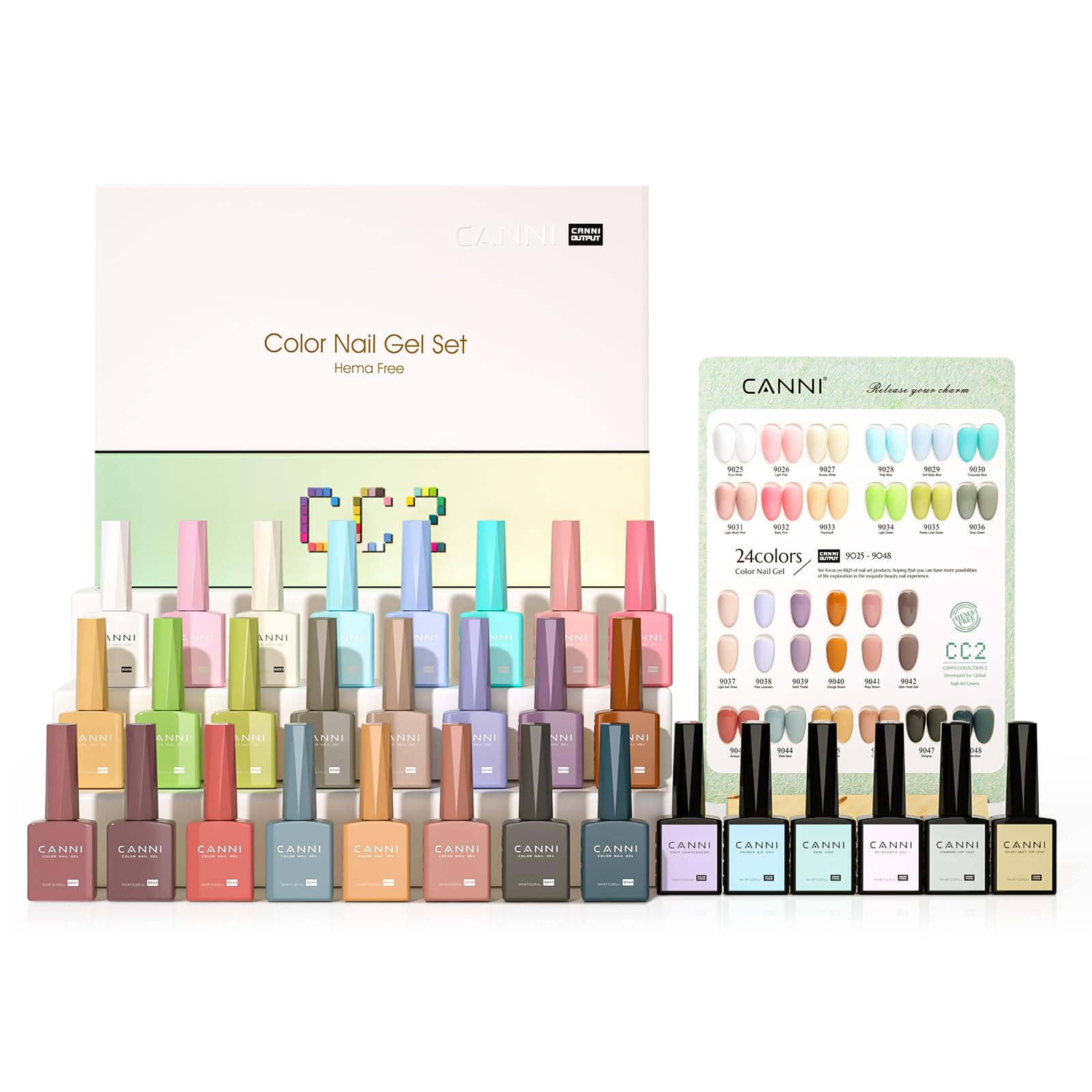 CANNI CC2 gel polish packaging shows premium gift-ready design.
