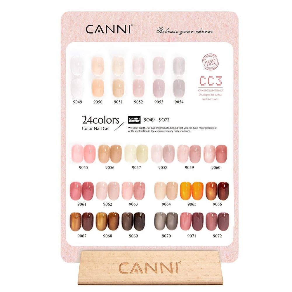 CANNI CC3 jelly gel nail polish set bottle design highlights color-accurate bottles for quick shade selection.