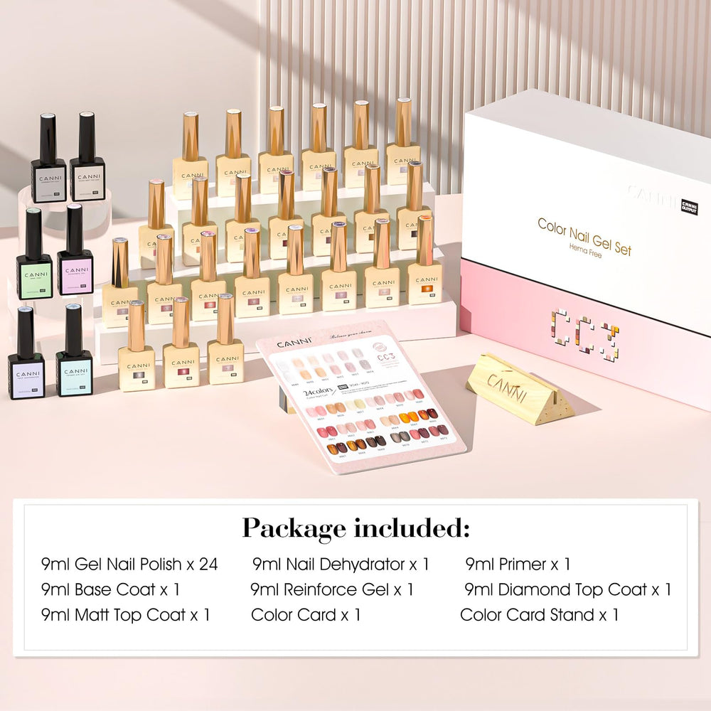 CANNI CC3 jelly gel nail polish set nail-application imagery shows smooth texture for even coats.