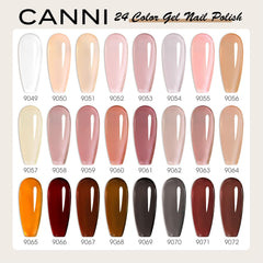 CANNI CC3 jelly gel nail polish set swatches help preview finishes before application, aiding color confidence.