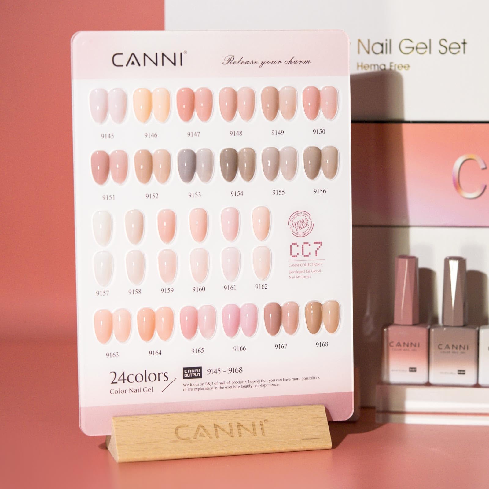 CANNI CC7 base coat bottle closeup enabling smooth application and adhesion