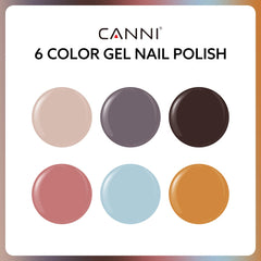 CANNI dark chocolate brown gel polish brush demonstrates smooth application.