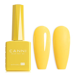 CANNI: gel amarillo en botella de color para ver el tono con precisión durante la manicura.