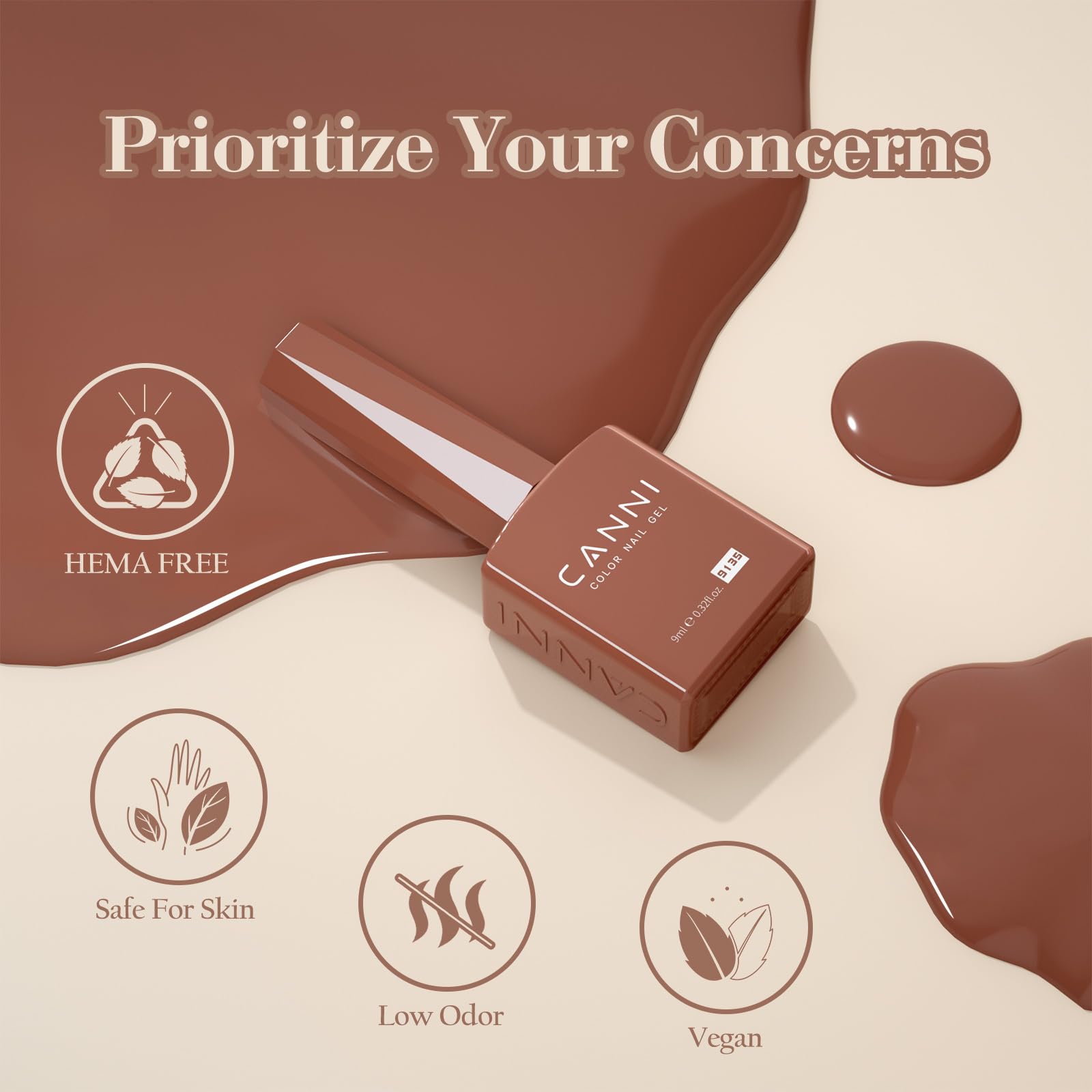 CANNI gel kit open-view packaging reveals contents for easy DIY manicure setup.