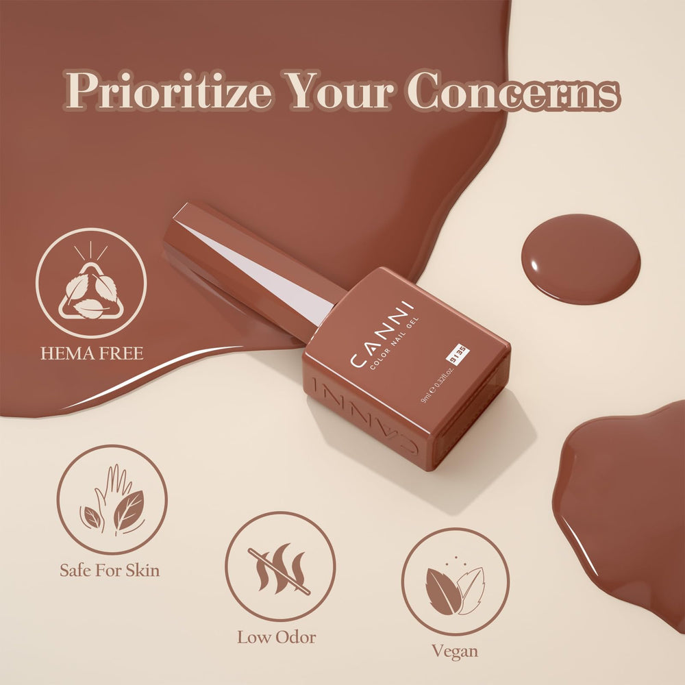 CANNI gel kit open-view packaging reveals contents for easy DIY manicure setup.
