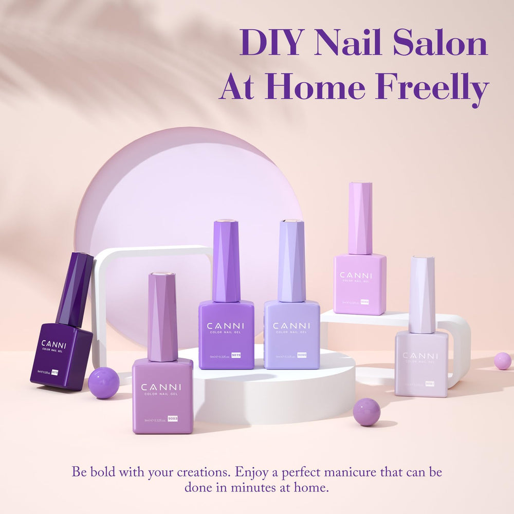 CANNI gel polish bottle with 3D crystal label for premium aesthetics