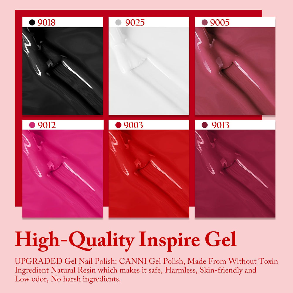 CANNI gel nail polish berry bottle for vibrant, durable color.